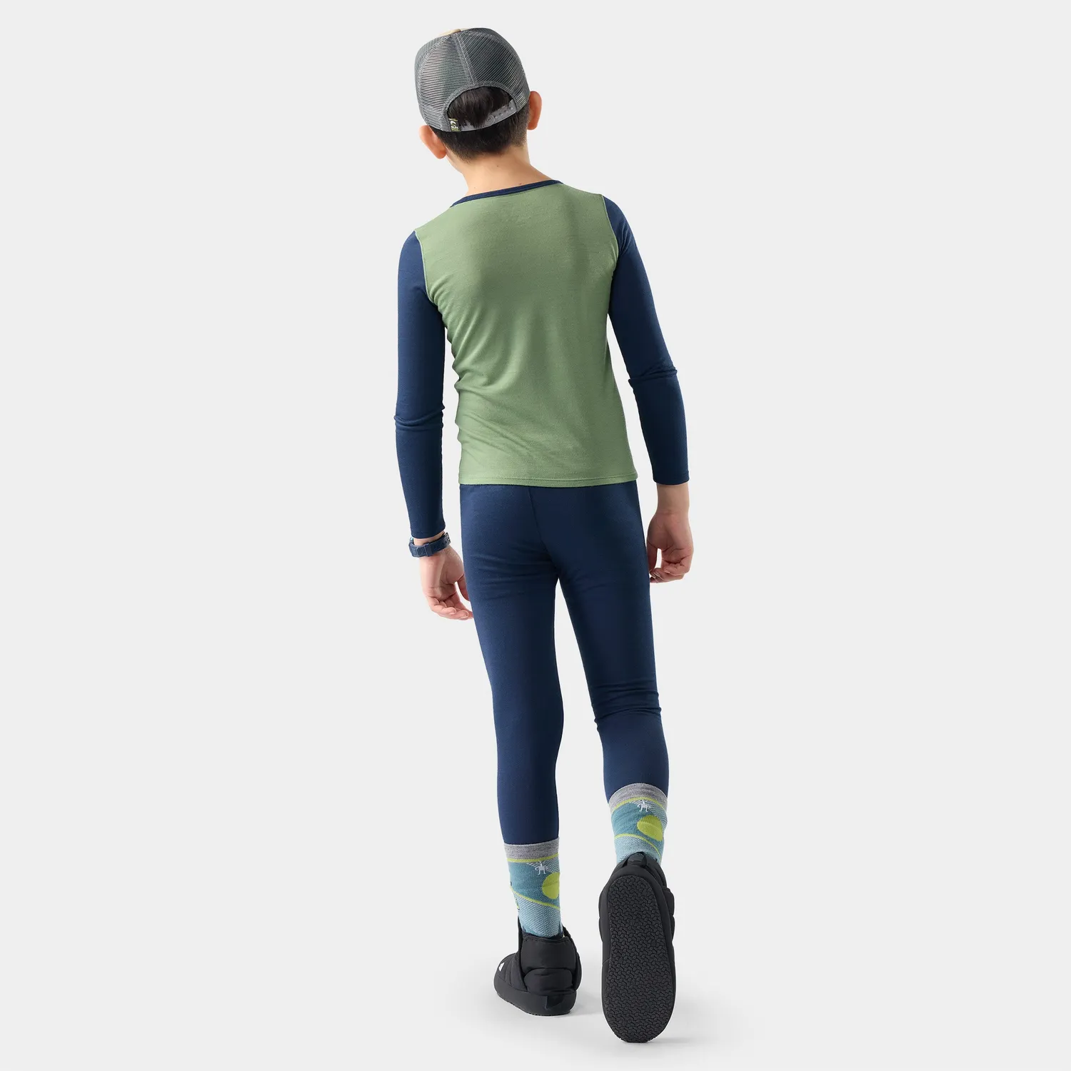 Smartwool Classic Blend undertrøye green tea barn