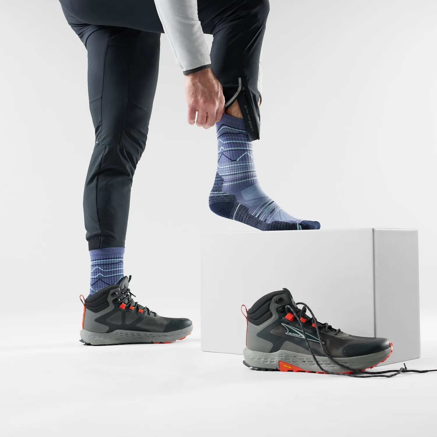 Smartwool Hike Mountain Range Crew tursokker blå