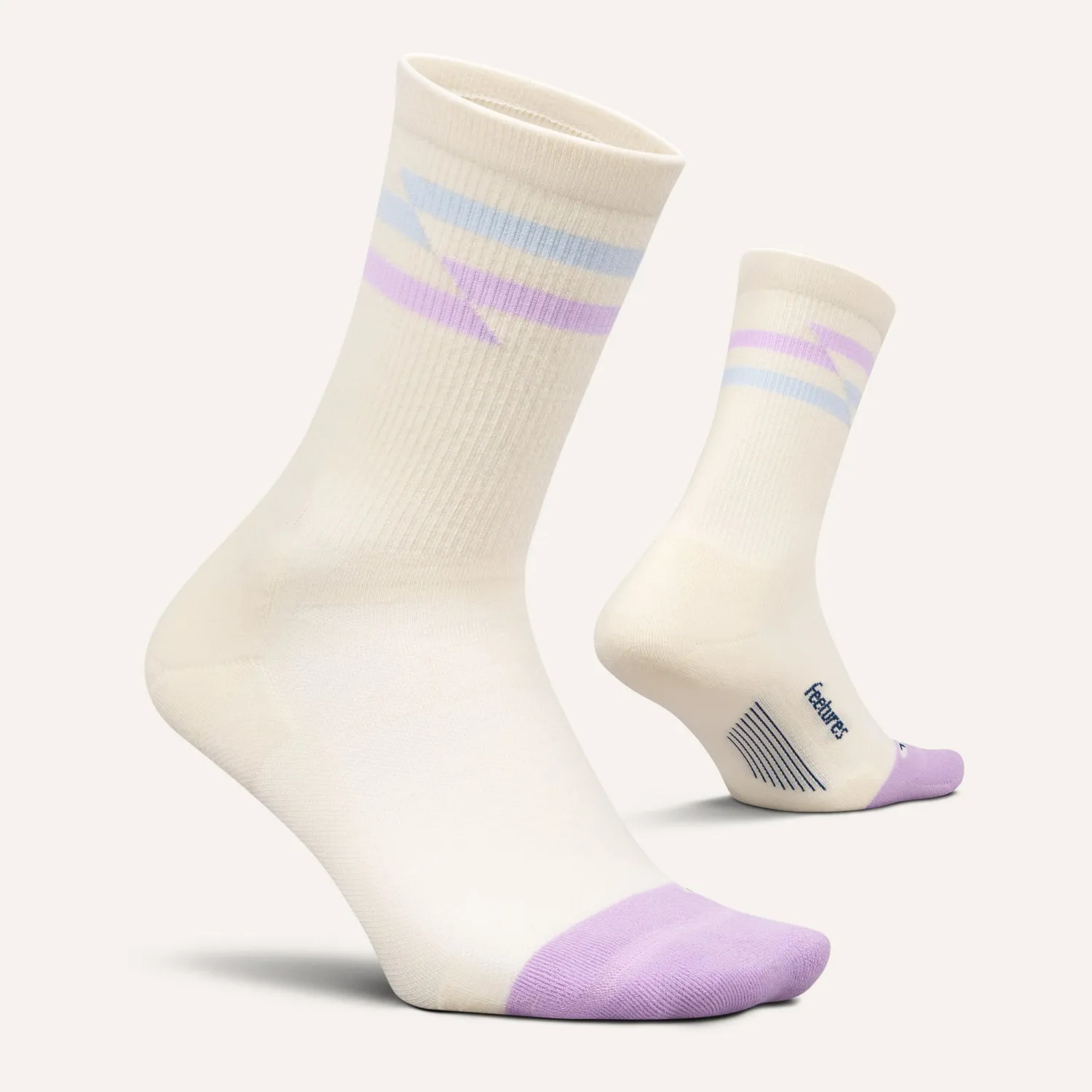 Feetures Elite Max Cushion Mini Crew sokker hvit tykke