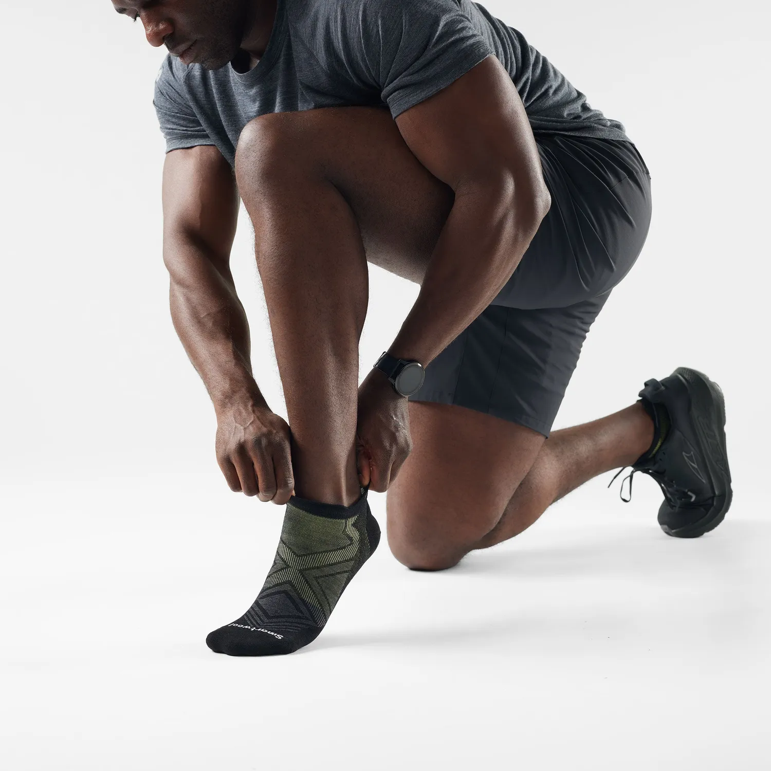 Smartwool Run Low Ankle løpesokker light gray tynne