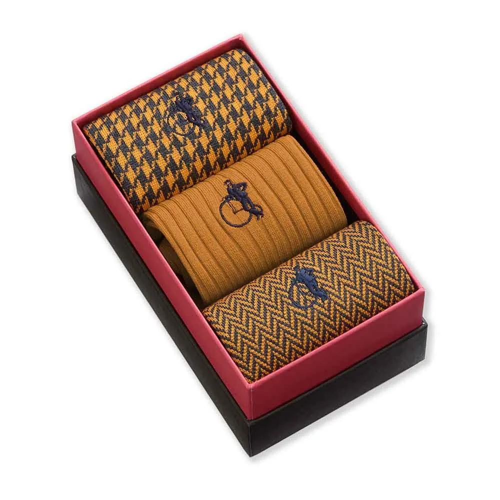 London Sock Company The Dijon sokker 3-pack sennep