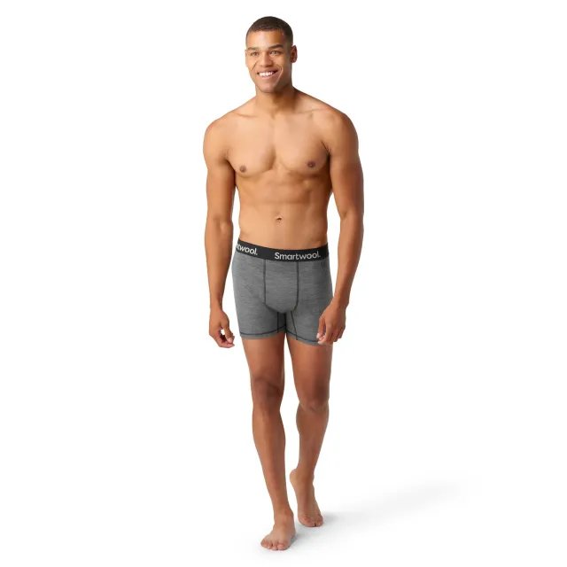 Smartwool Active Boxer Brief boxershorts medium gray heather luktfri