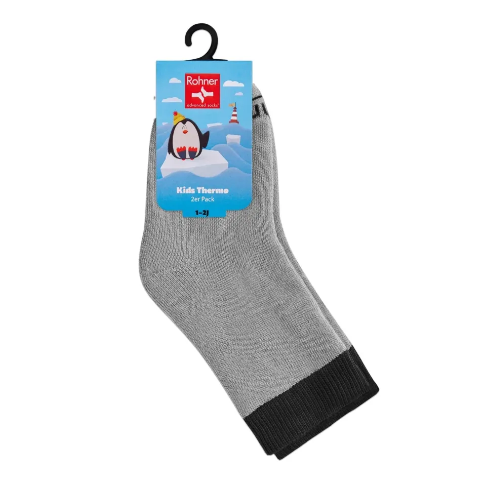 Rohner Kids Thermo barnesokker 2-pakning bomull varm
