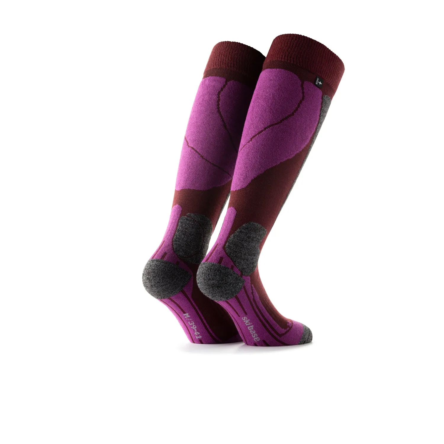 Rohner Ski Base l/r skisokk black/grey merino varm
