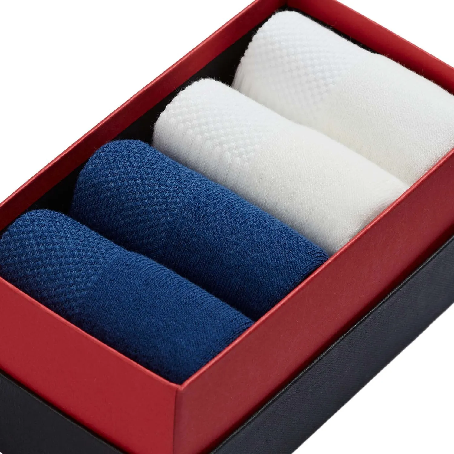 London Sock Company Simply Active Ankle sokker 4 par hvit/blå bomull