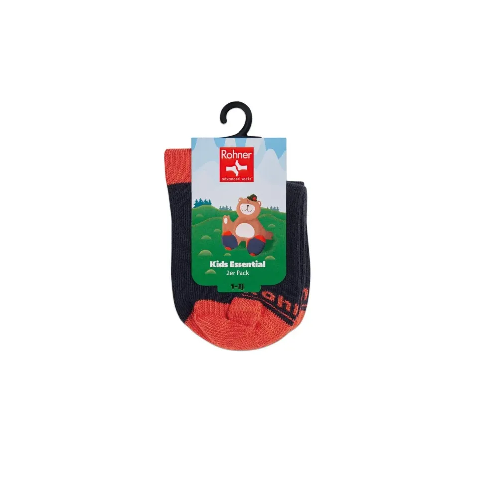 Rohner Kids Essential sokker 2-pakning bio-bomull