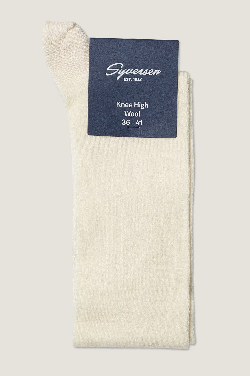 Note By Syversen Wool W Knee High knestrømper offwhite 36-41