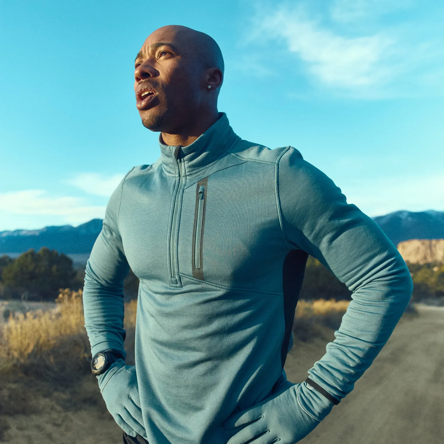 Smartwool Active Fleece 1/2 Zip fleecegenser dusty teal merino