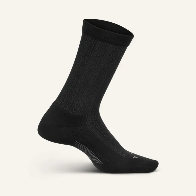 Feetures Everyday Max Cushion Crew Texture damesokker Light Gray