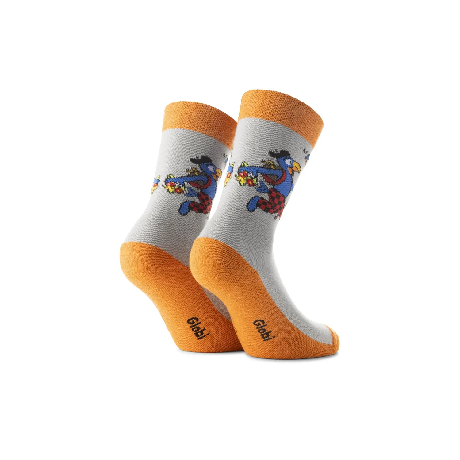 Rohner Globi Trekking oransje barnesokker ullmix