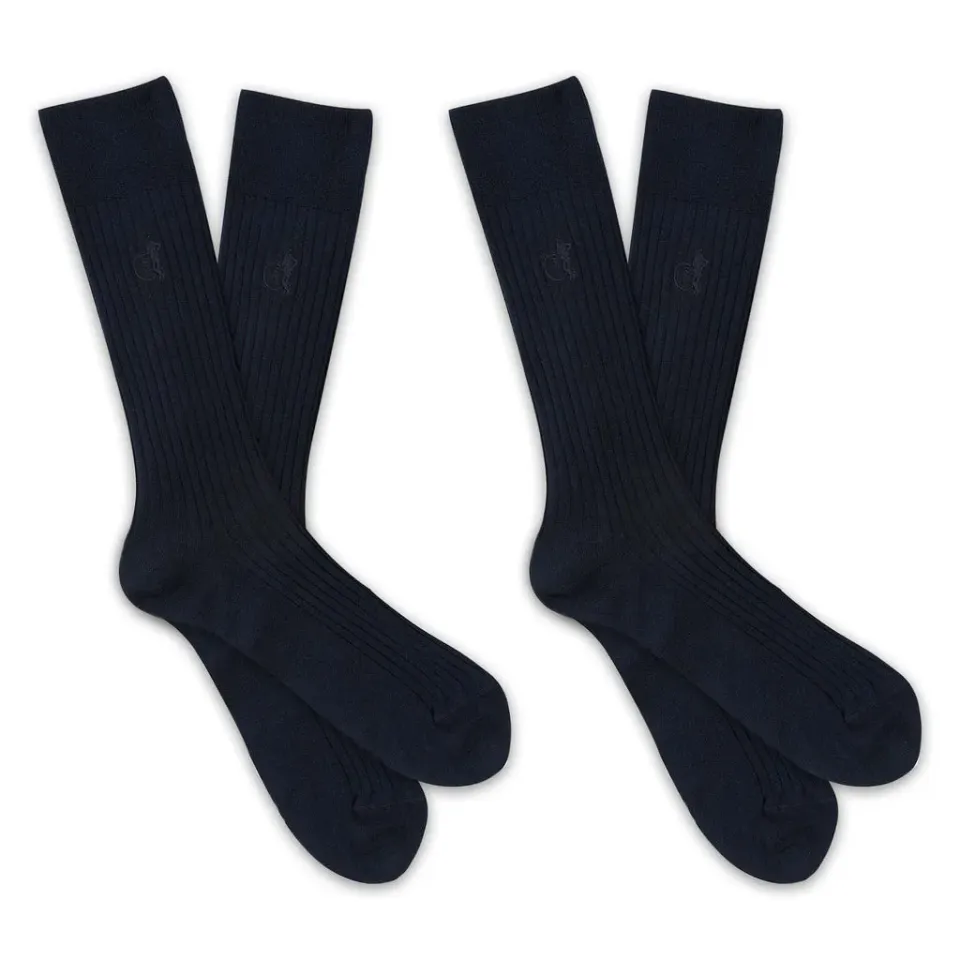 London Sock Company Simply Sartorial sokker 2-pk navy