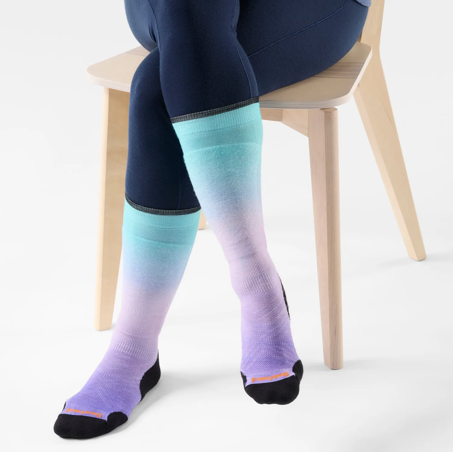 Smartwool Ski Ombre Print OTC skisokker Purple Dawn ull