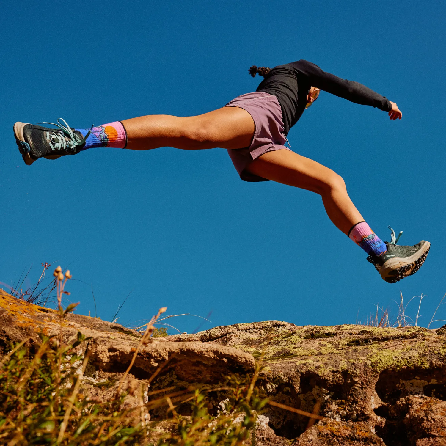 Smartwool Merino 4" Hike turshorts purple storm dame
