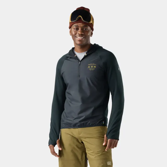 Smartwool Smartloft 1/2 Zip Hoodie hettegenser svart ull