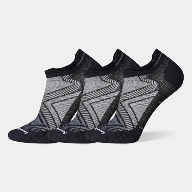 Smartwool Run Zero Cushion ankelsokker Black 3-pakning tynne