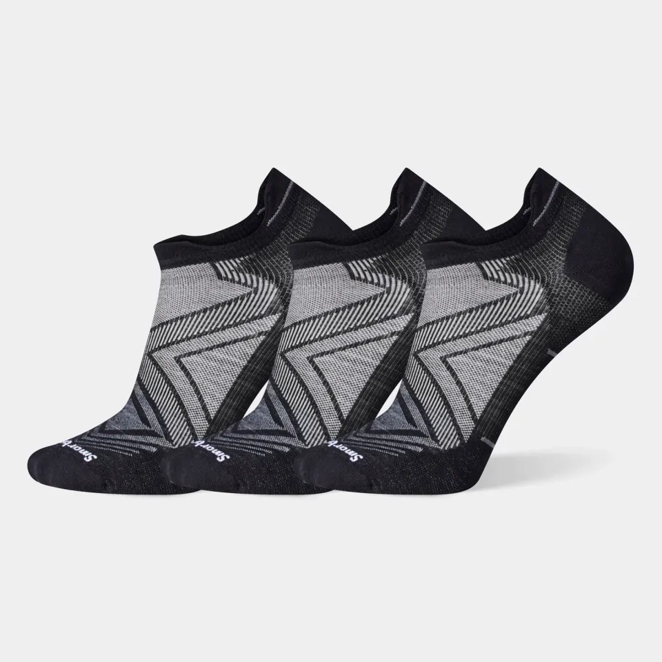 Smartwool Run Zero Cushion ankelsokker Black 3-pakning tynne