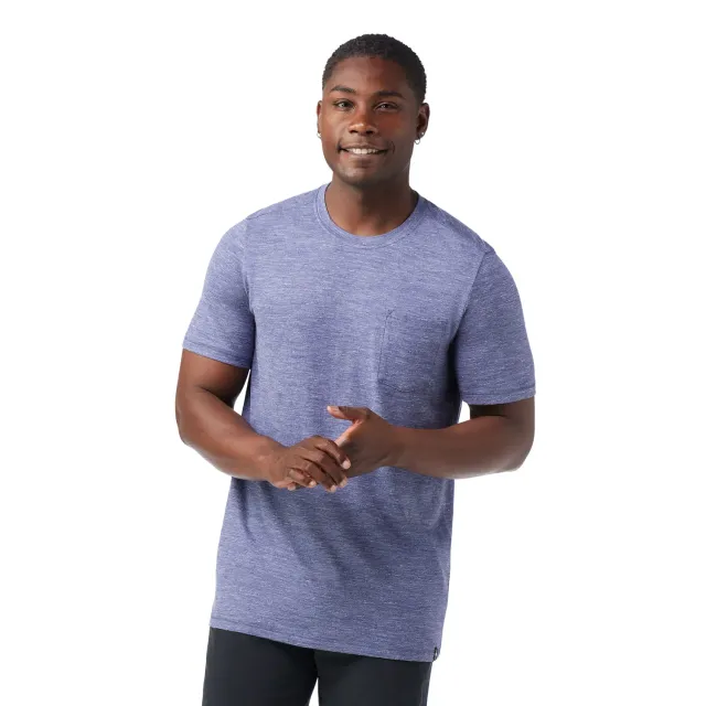 Smartwool Merino Hemp Pocket t-skjorte herre blå normal