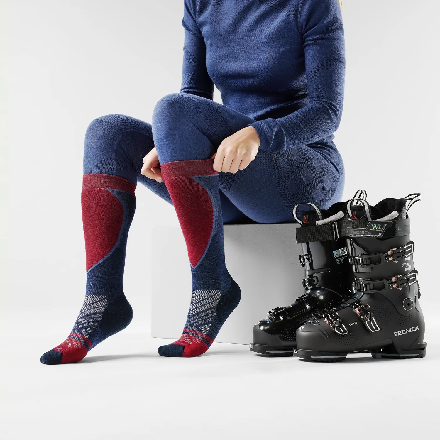 Smartwool Ski Over The Calf skisokker Deep Navy merino