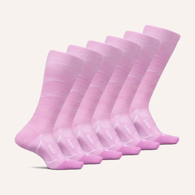 Feetures Active Graduated Compression Light Cushion Knee High sokker White Mix 6-pk
