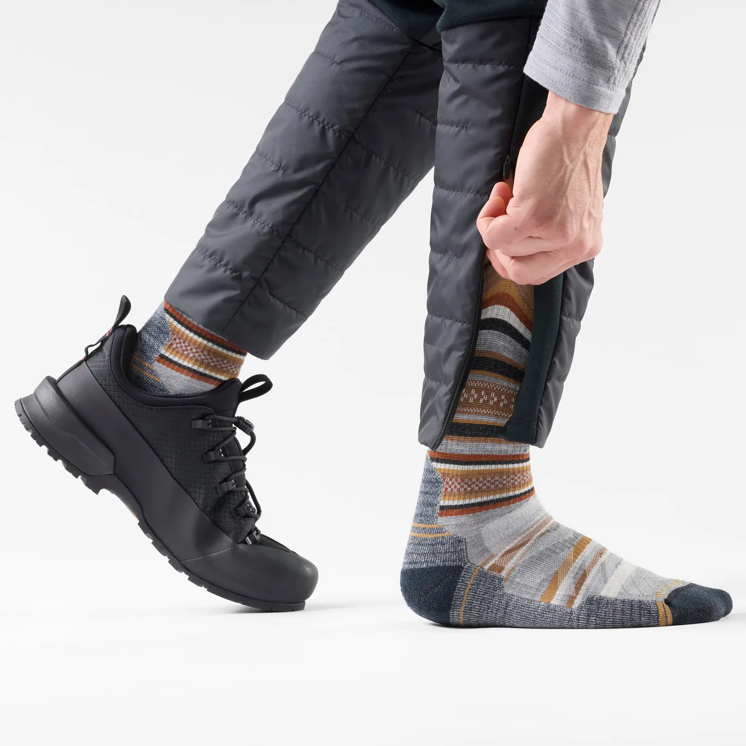 Smartwool Hike Panorama Crew tursokker light gray ull