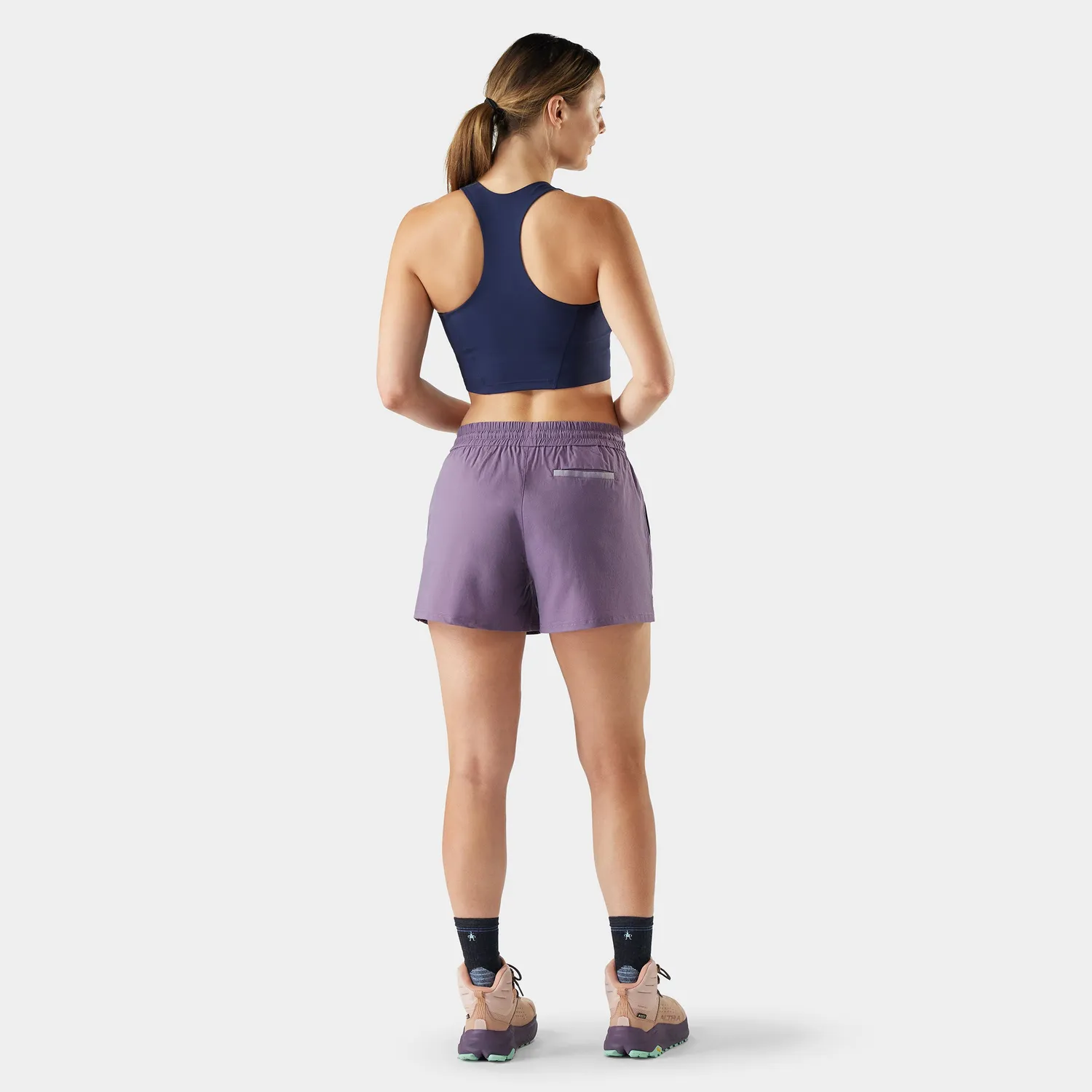Smartwool Merino 4" Hike turshorts purple storm dame