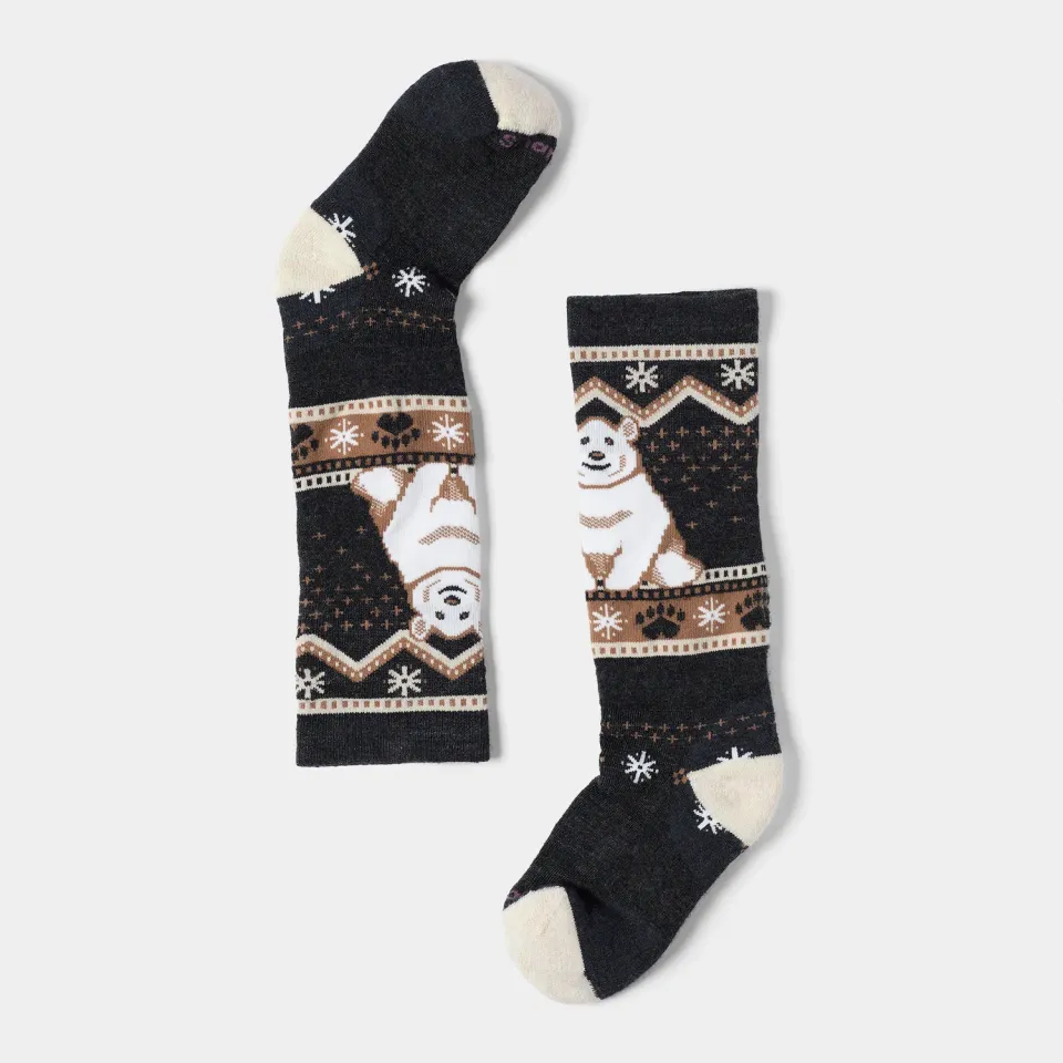 Smartwool Wintersport Polar Bear skisokker Charcoal barn