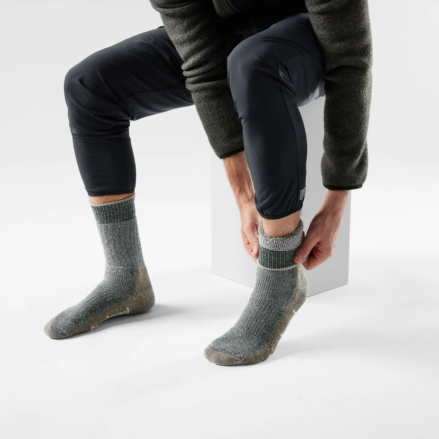 Smartwool Hike Second Cut tursokker Dark Sage resirkulert