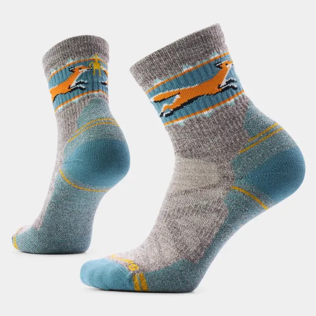 Smartwool Hike Fox Meadow Mid Crew sokker Taupe demping