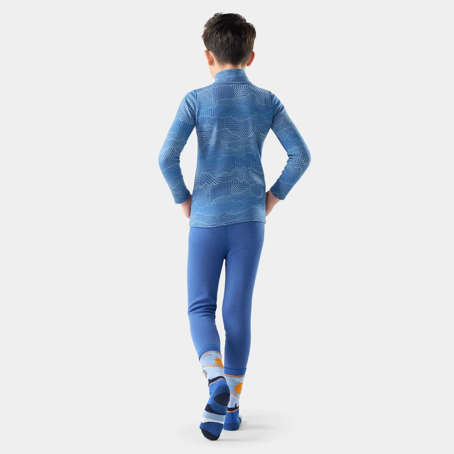 Smartwool Classic Thermal stillongs ull blå barn