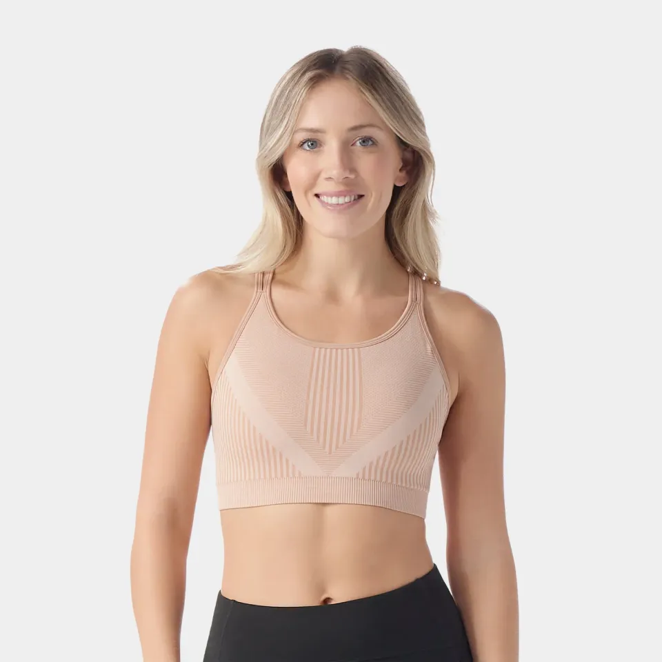 Smartwool Intraknit Strappy sports-BH Pink Sugar ull
