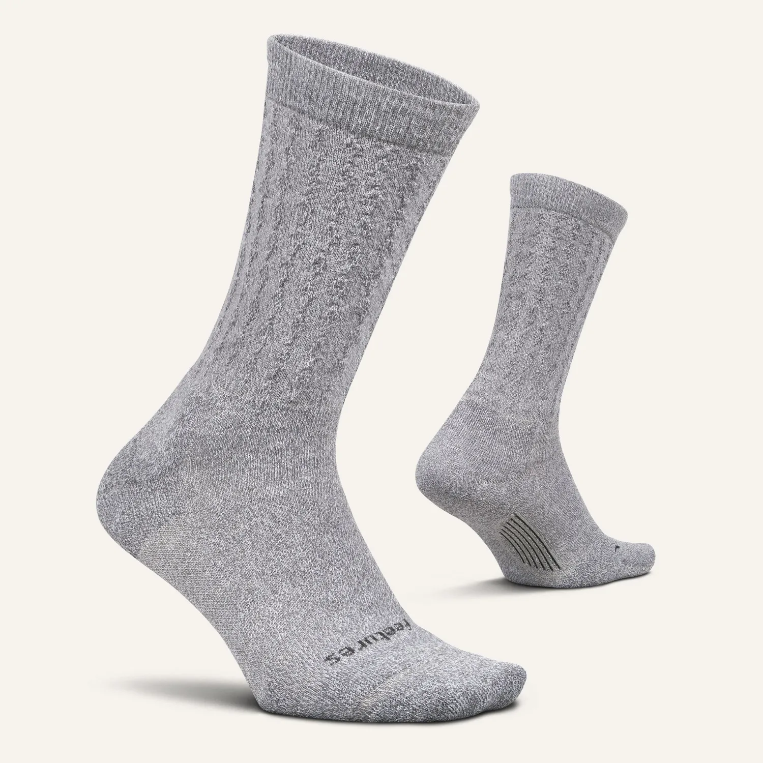 Feetures Everyday Max Cushion Crew sokker plush taupe