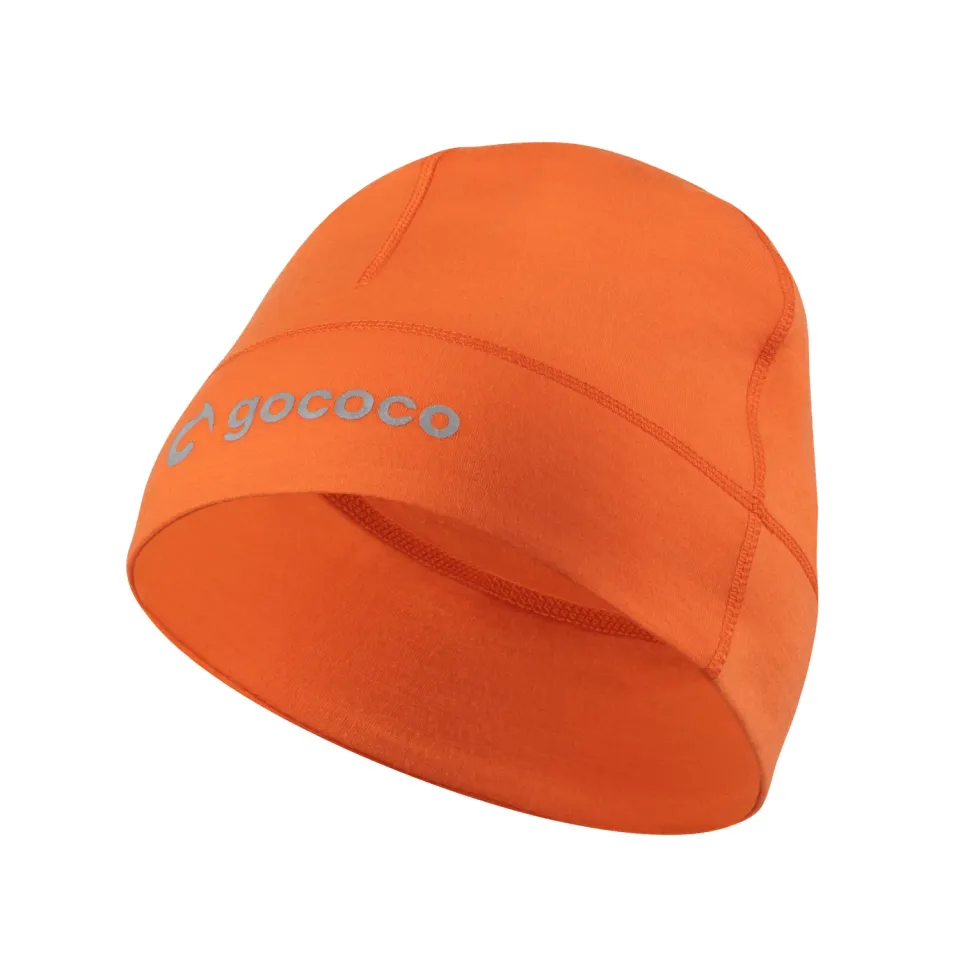 Gococo tynn løpelue merinoull oransje varm