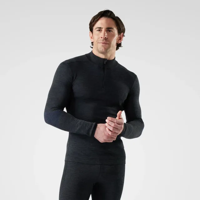 Smartwool Intraknit Thermal ulltrøye herre charcoal 1/4 glidelås