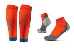 Gococo Compression Superior kit løpesokker rødoransje