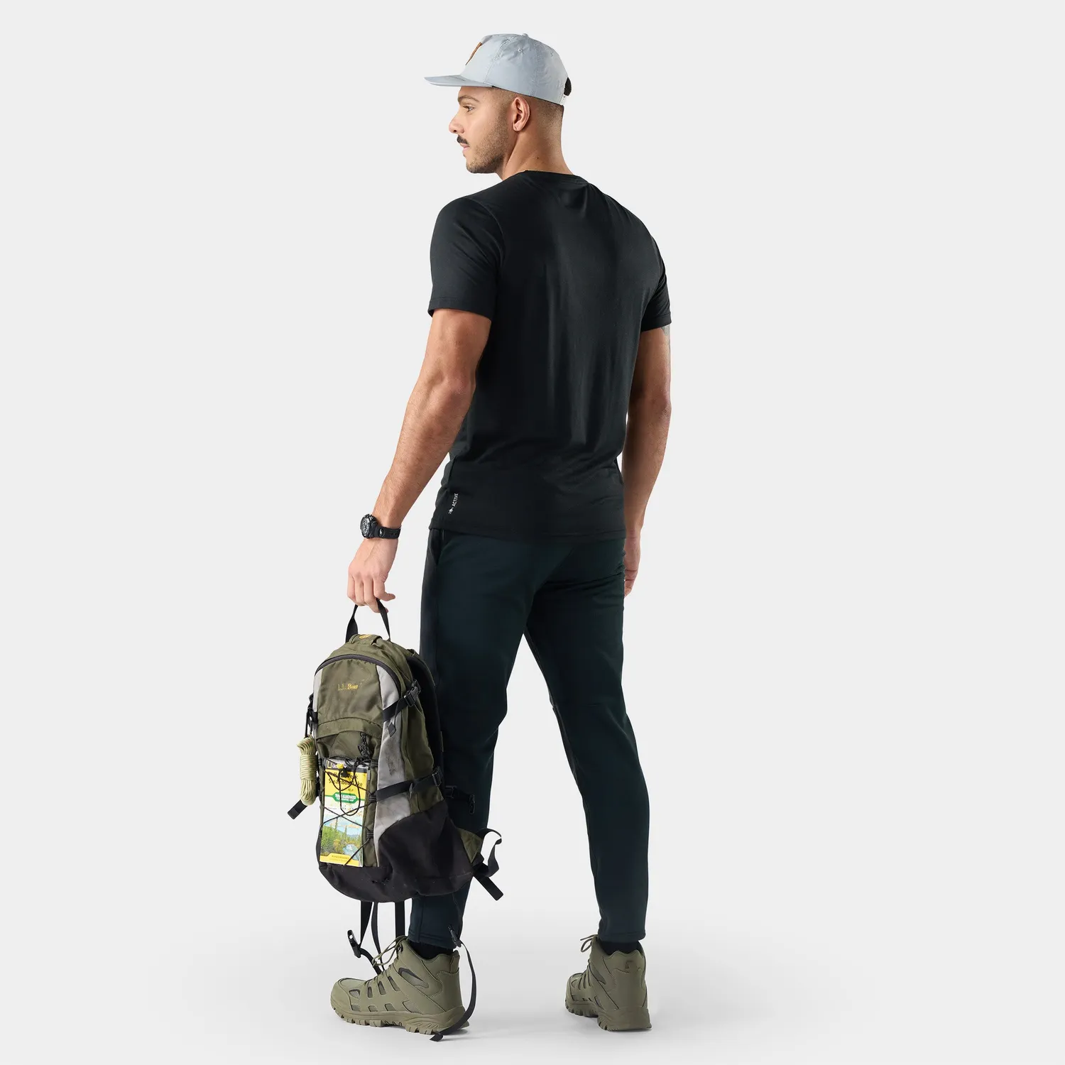 Smartwool Wander Valley Active Graphic t-skjorte svart