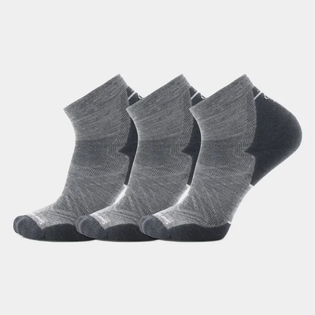 Smartwool Run Targeted Cushion ankelsokker 3-pk medium gray