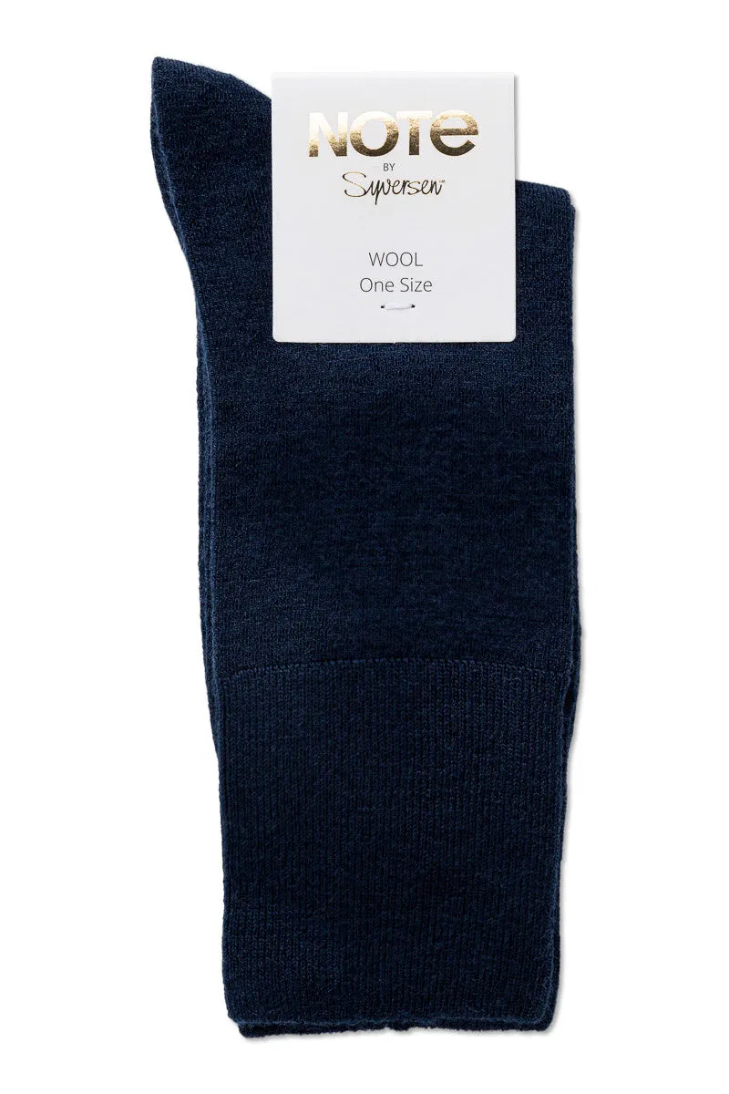Note Fine Wool Comfort Top sokker navy 3pk ull