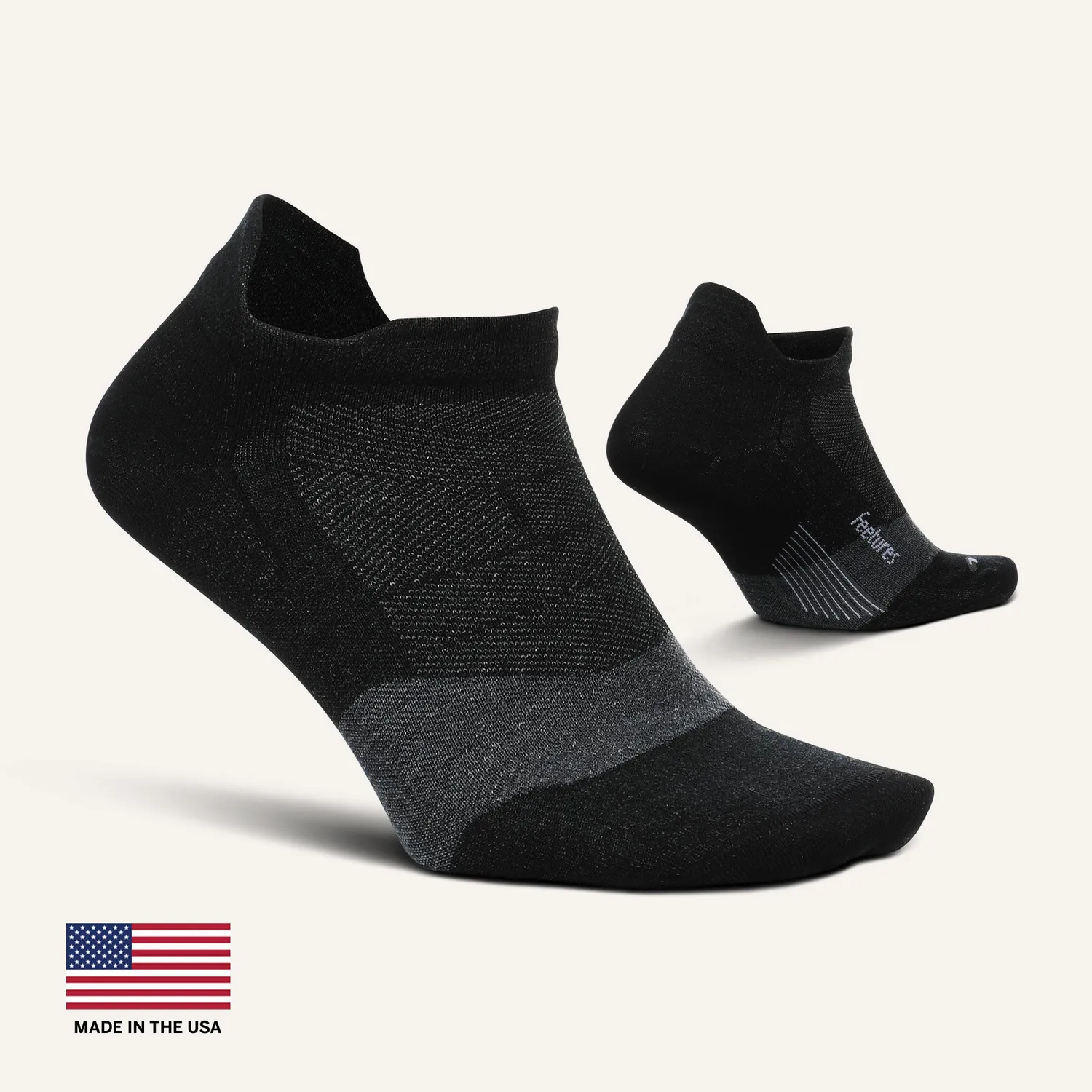 Feetures Merino 10 Ultra Light Tab sokker hvit ull
