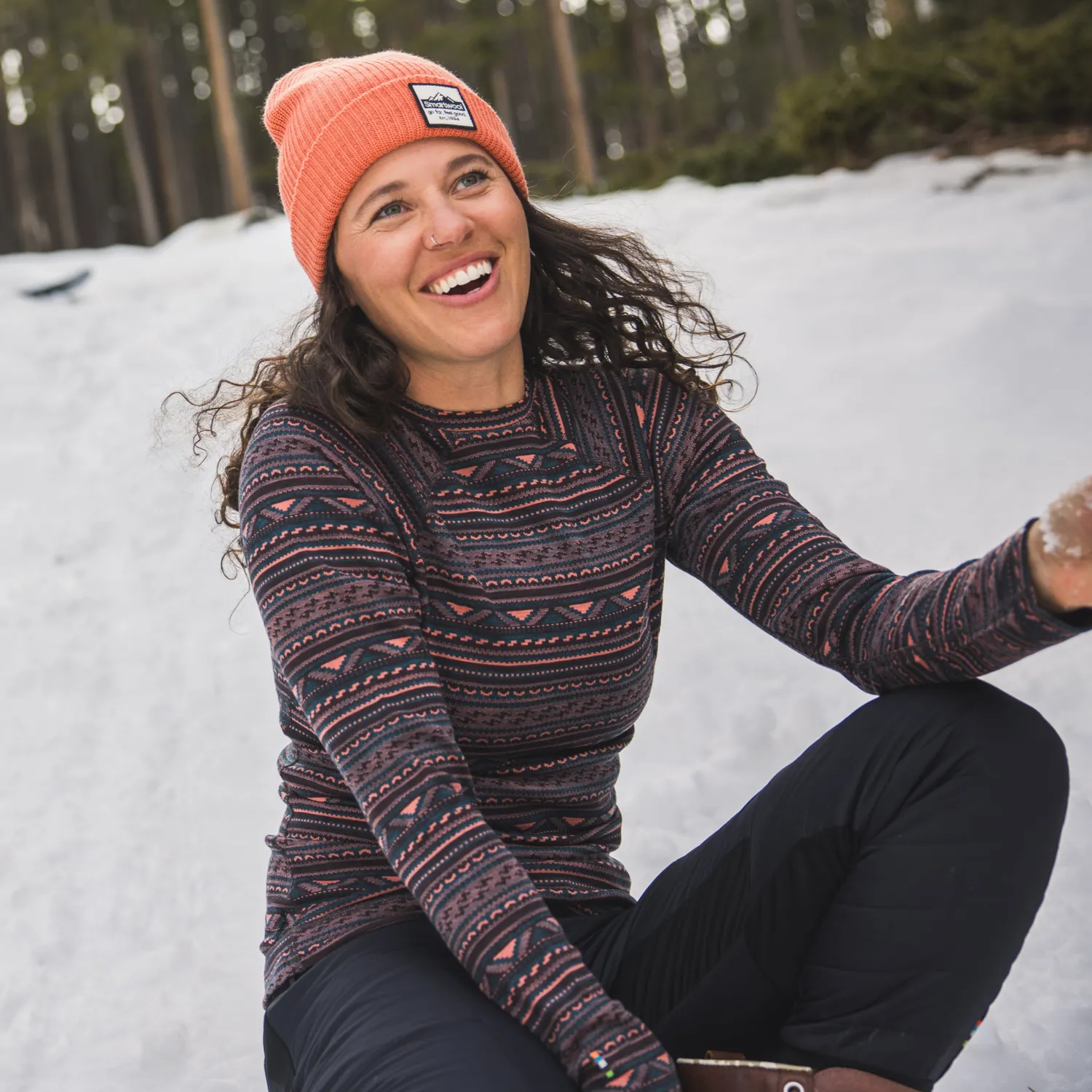 Smartwool Patch Beanie lue terracotta ull
