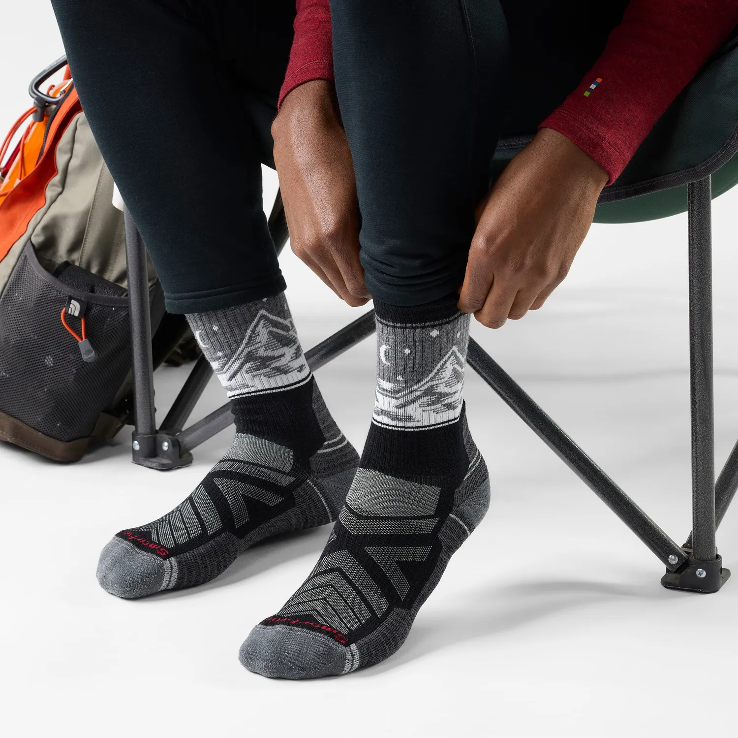 Smartwool Hike Valley View Crew sokker Black merino