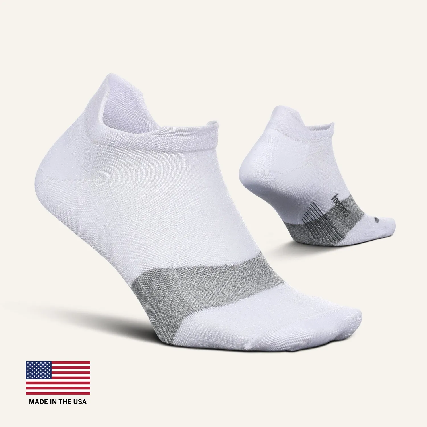 Feetures Merino 10 Ultra Light Tab sokker hvit ull