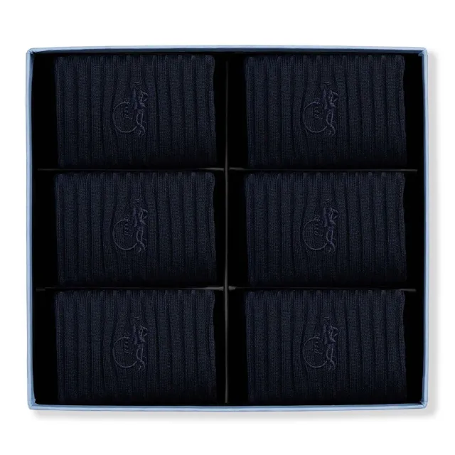 London Sock Company Simply Navy dressokker 6-pakning marineblå