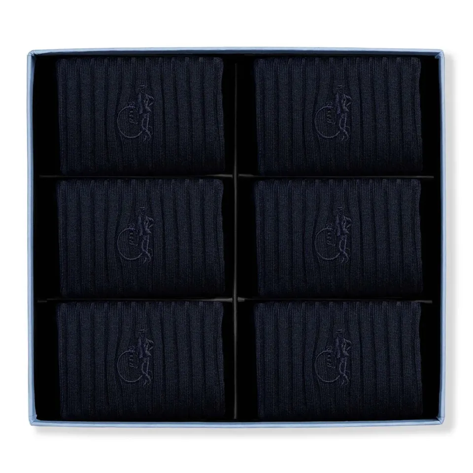 London Sock Company Simply Navy dressokker 6-pakning marineblå