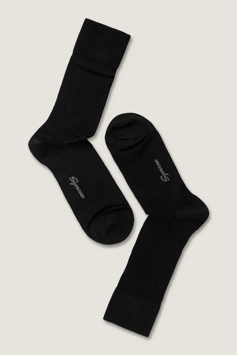 Syversen Socks Fine Wool crewsokk svart 41-45 ull