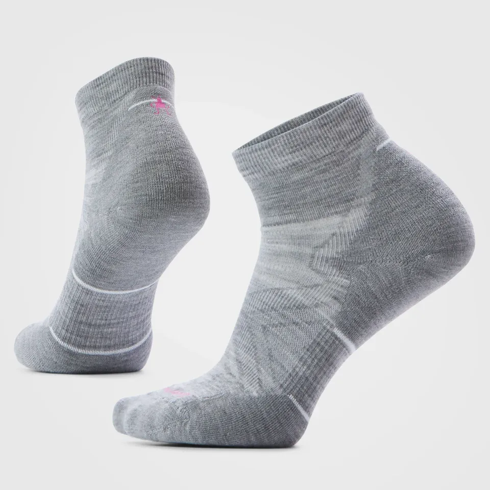 Smartwool Run Ankle løpesokker light gray-white
