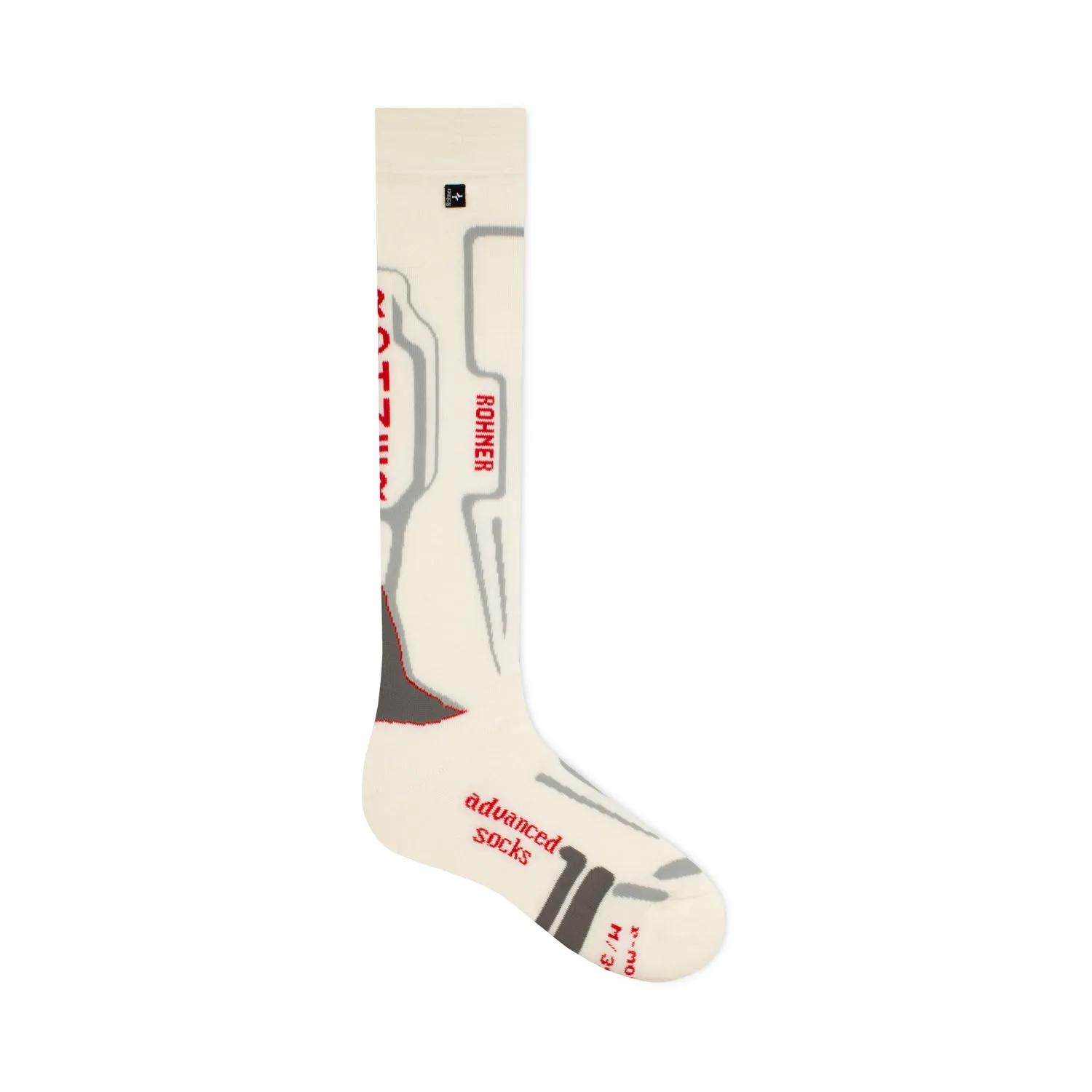 Rohner R-Motion skisokker hvit 36-38 lang ull