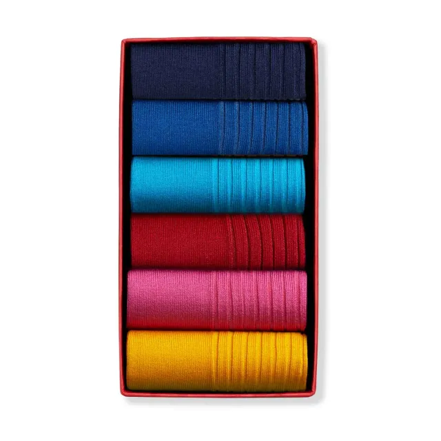 London Sock Company Simply Colourful ankelsokker 6-pack farge