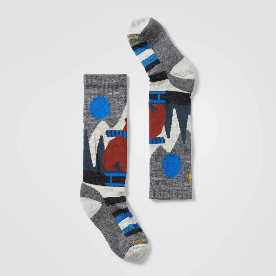 Smartwool Kids Ski Sleigh Bear OTC barneskisokker grå