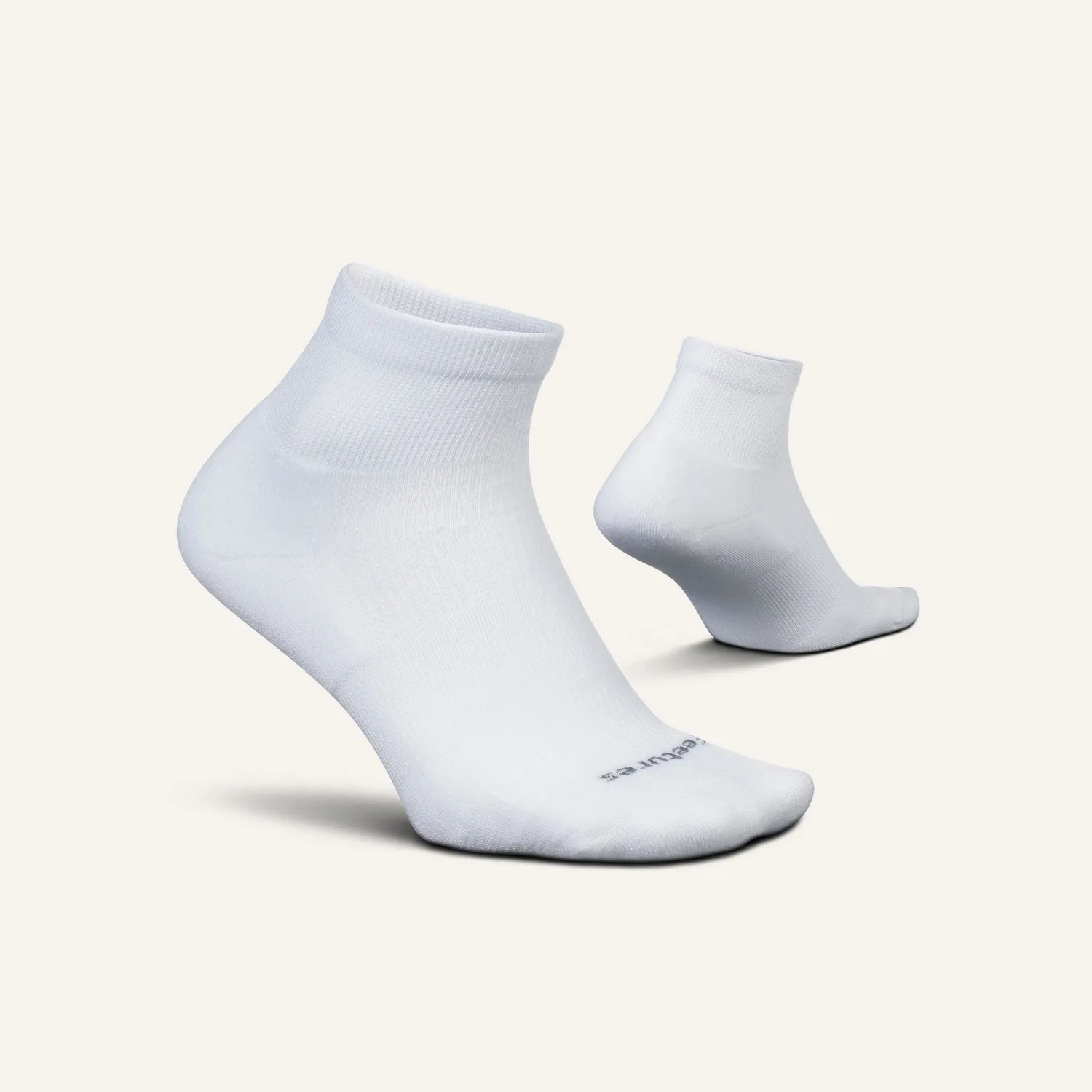 Feetures Therapeutic Max Cushion Quarter sokker Hvit