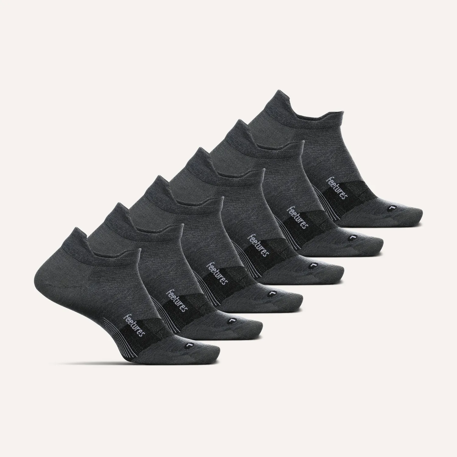 Feetures Merino 10 Ultra Light Tab sokker 6-pack Andy Glaze tynne